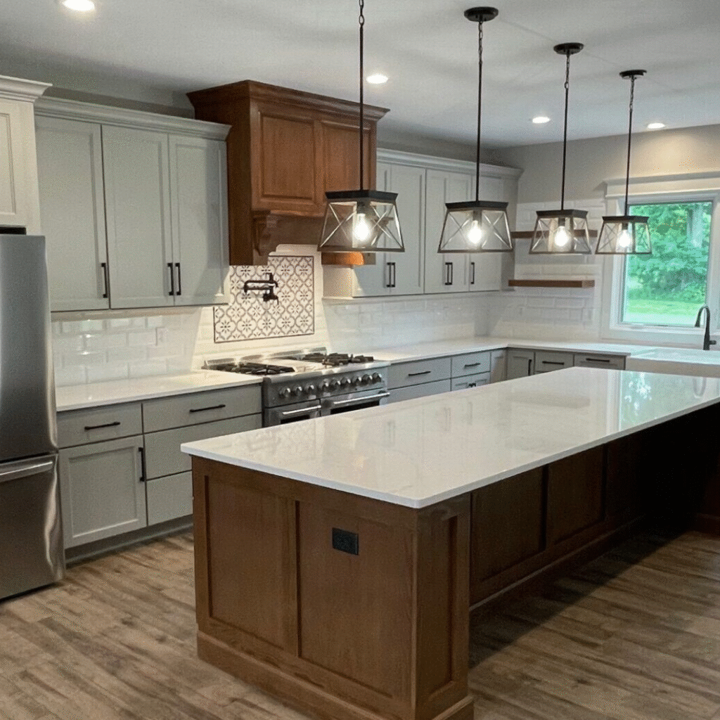 Jefferson Oak Pecan and Jefferson Pewter