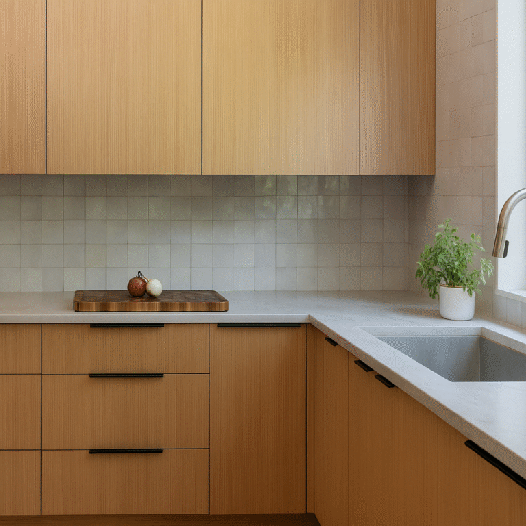 Modern Frameless Cabinets White Oak